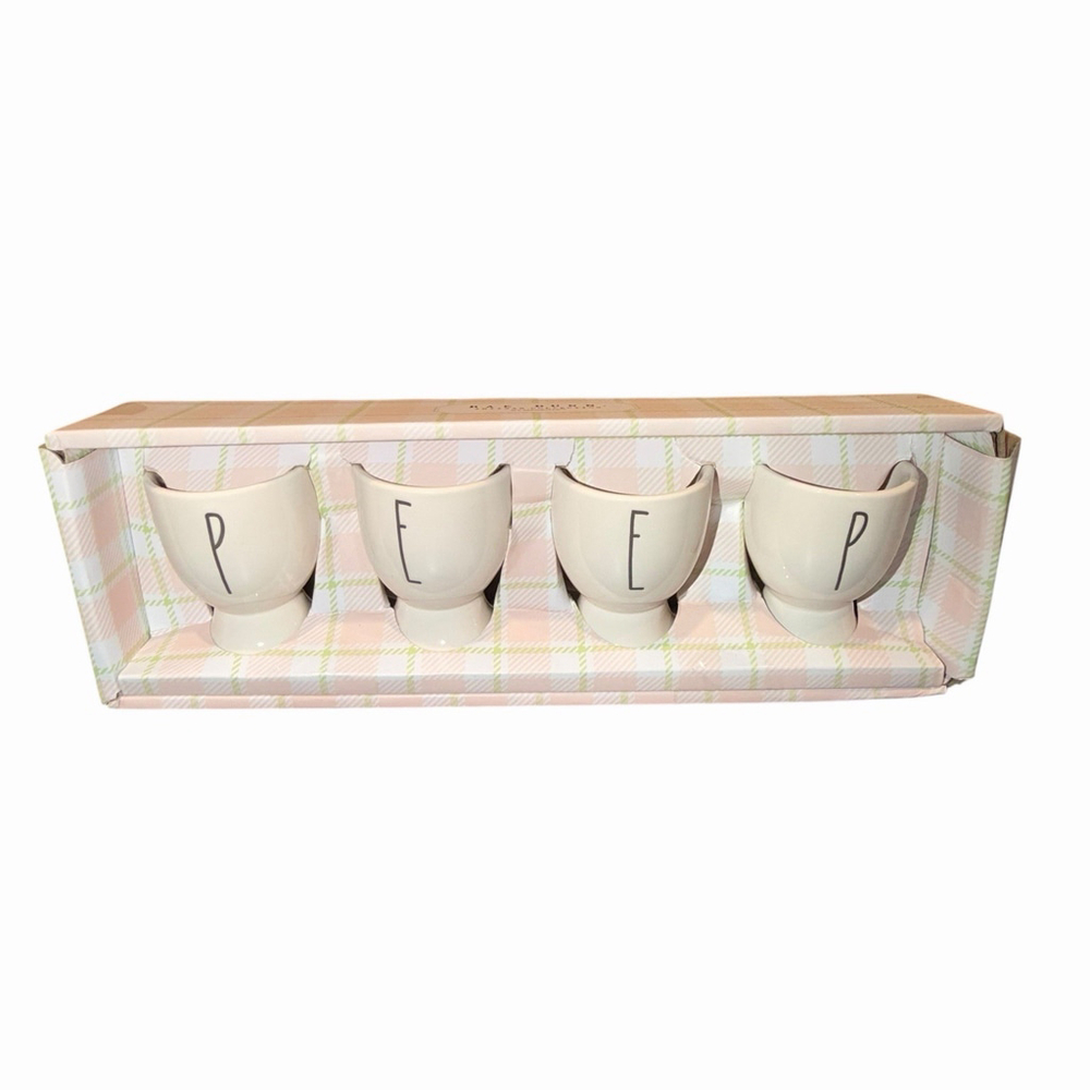 Rae Dunn PEEPS Easter Egg Cups Holders Set of 4 Country Chic Countrycore New